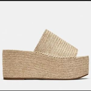 ISO-NOT FOR SALE Zara Jute Platform Sandal